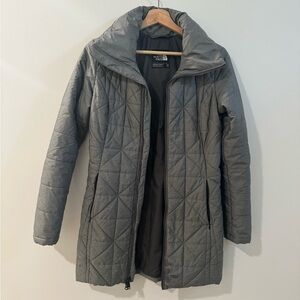 The North Face Embroidered Puffer Grey Parka XS